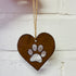 Mini Paw Print Heart - Decorations for Life - Solid Steel